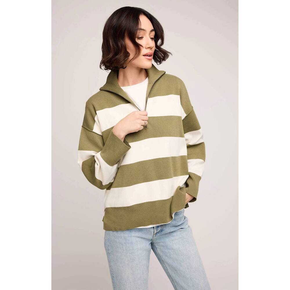 NEW GENTLE FAWN idris striped sweater in green